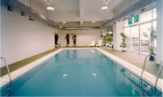 湯沢温泉（自家源泉）HOTELシャーレゆざわ銀水の温水プール