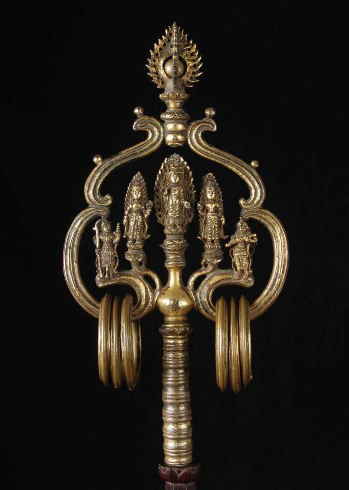 善通寺宝物館に収蔵されている金銅錫杖頭