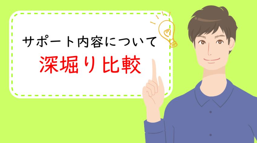 ♪サポートの充実度でも比較