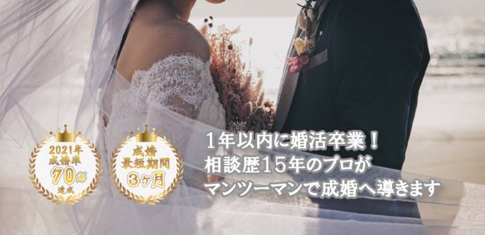 結婚相談所marlの結婚式を挙げたカップルのイメージ画像