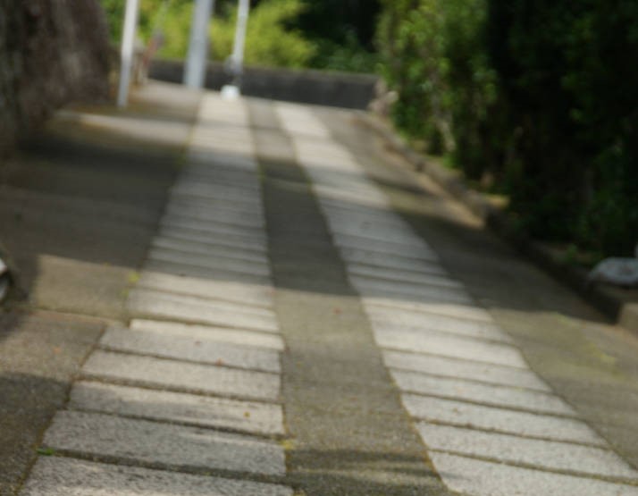 阿智神社の西の参道の石畳