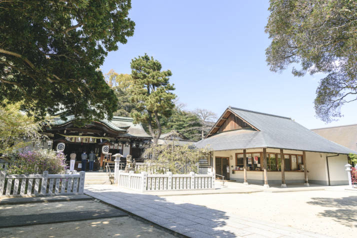 芦屋神社の御社殿と社務所