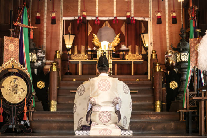 芦屋神社でのご祈祷の様子