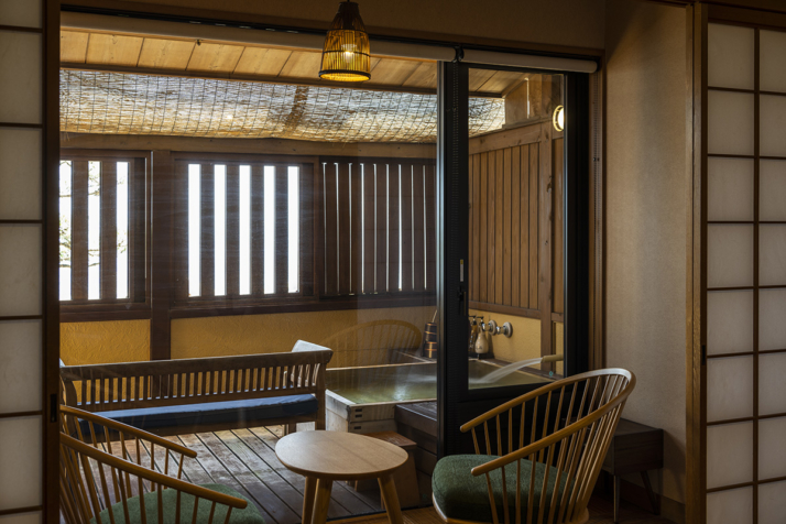 兵庫県洲本市にある淡路島観光ホテルのお部屋に付いている露天風呂