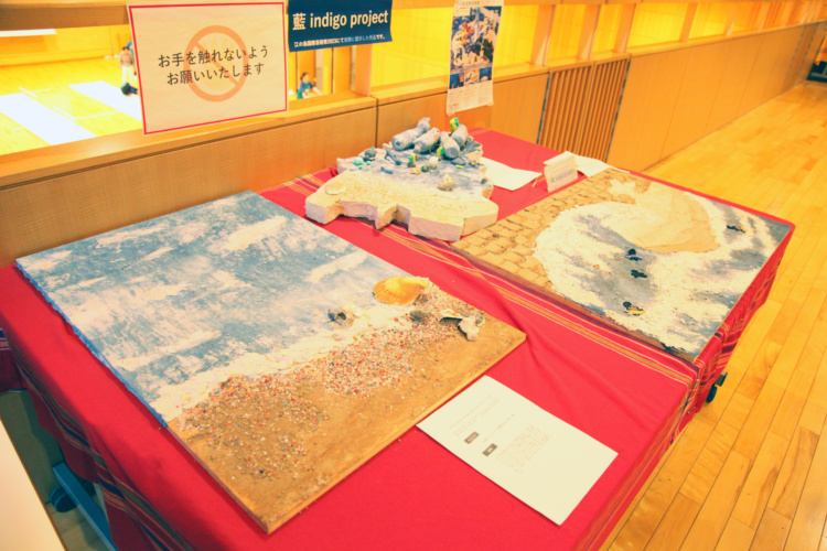 「藍indigo project」で文京学院大学女子中学校の生徒たちが制作した作品