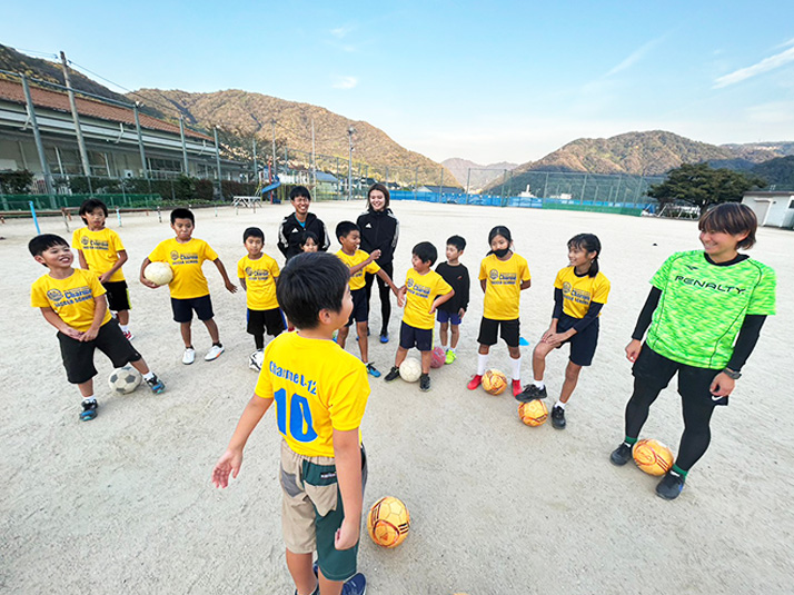 吉備国際大学Charme岡山高梁の子ども向けスクール「シャルムサッカースクール」