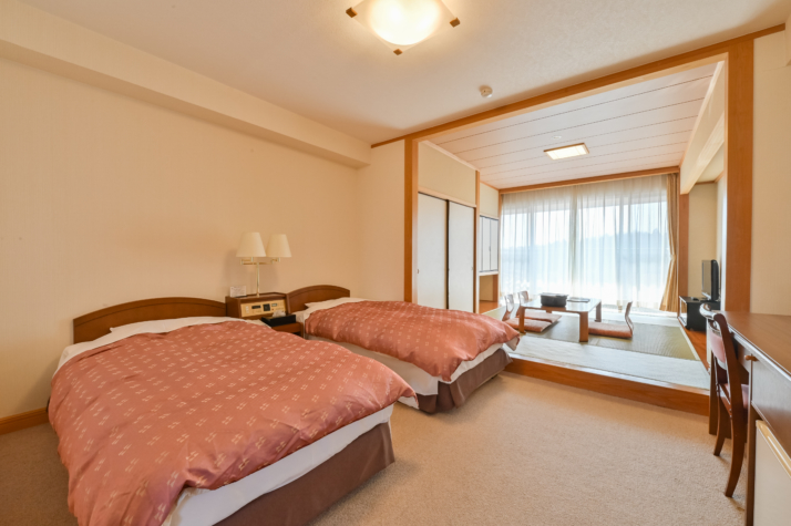栃木県真岡市の井頭温泉チャットパレスの館内にある客室