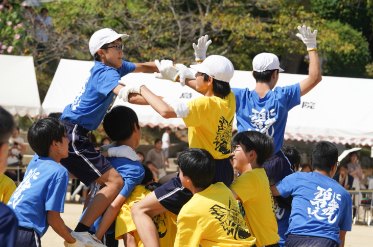 広島学院中学校・高等学校の体育祭の様子