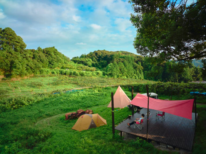 キウイフルーツカントリーJapanのキャンプ風景