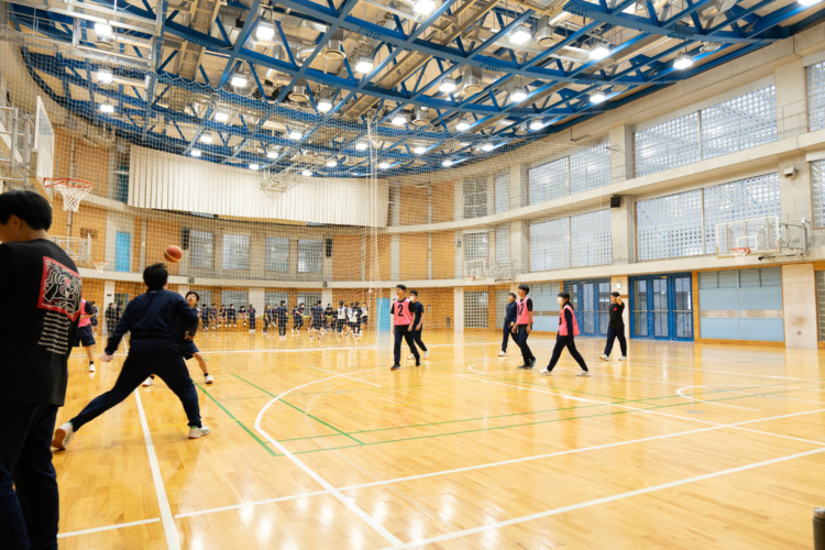 日本工業大学駒場中学校・高等学校のバスケ部練習風景