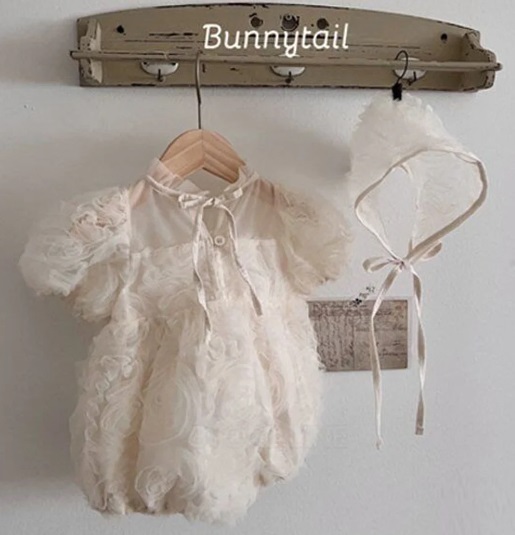 「bunnytail」のローズチュチュロンパース