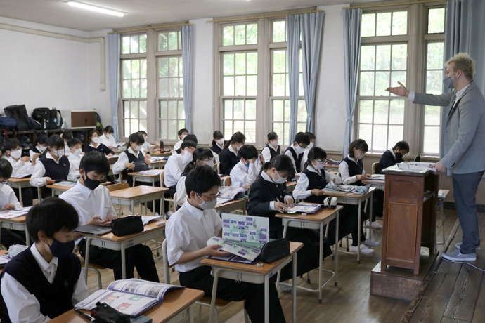 三田学園中学校・高等学校のGCPの授業の様子