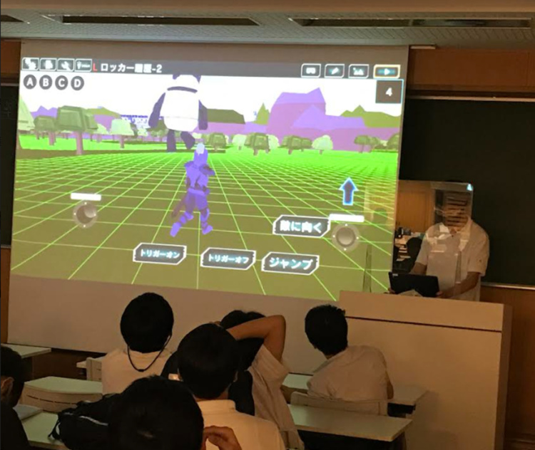 「聖光学院中学校高等学校」のゲーム発表風景