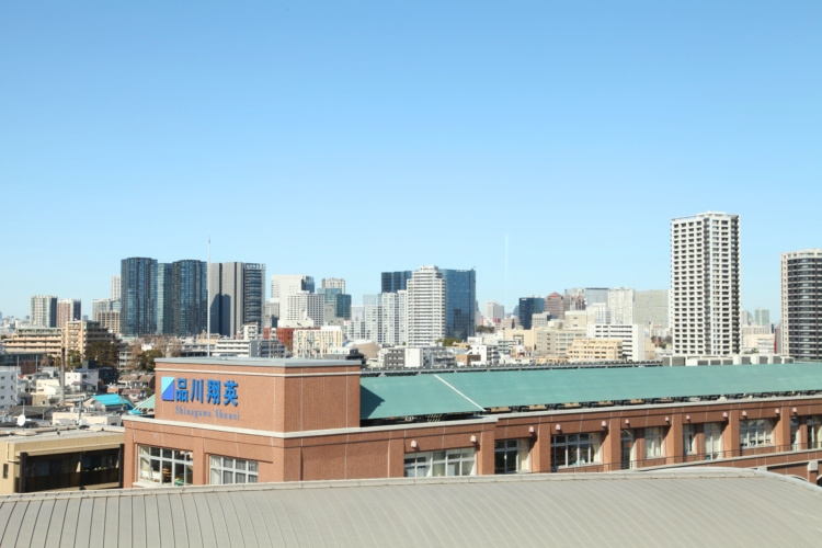 品川翔英中学校・高等学校の屋上から見える景色