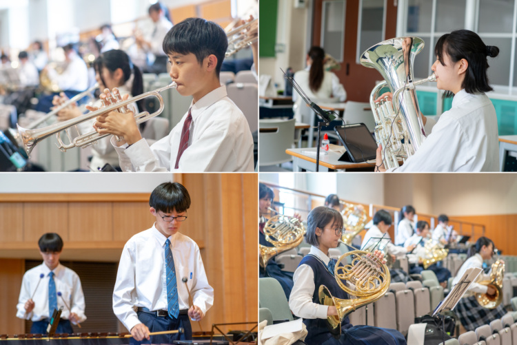 東海大学付属大阪仰星高等学校・中等部の吹奏楽部の活動風景