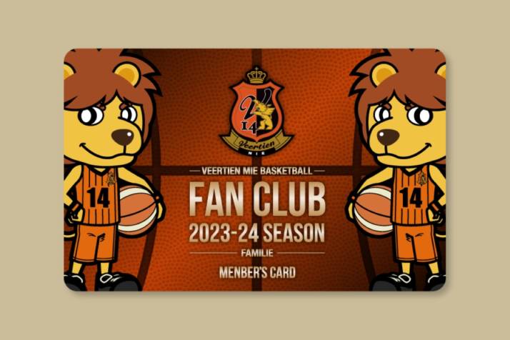「ヴィアティン三重バスケットボール」の公式ファンクラブのメンバーズカード