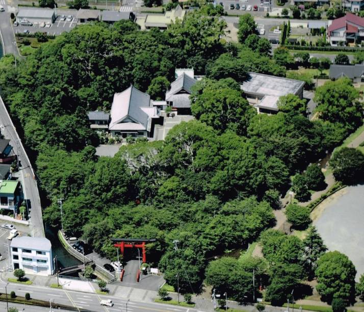 「米之宮浅間神社」の航空写真