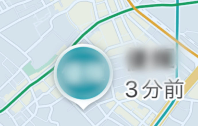 カップルアプリ「Googleマップ」で位置情報共有している画像