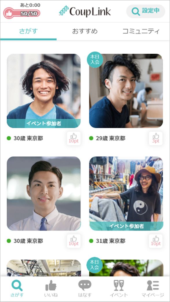 カップリンクで男性が写っている時のイメージ