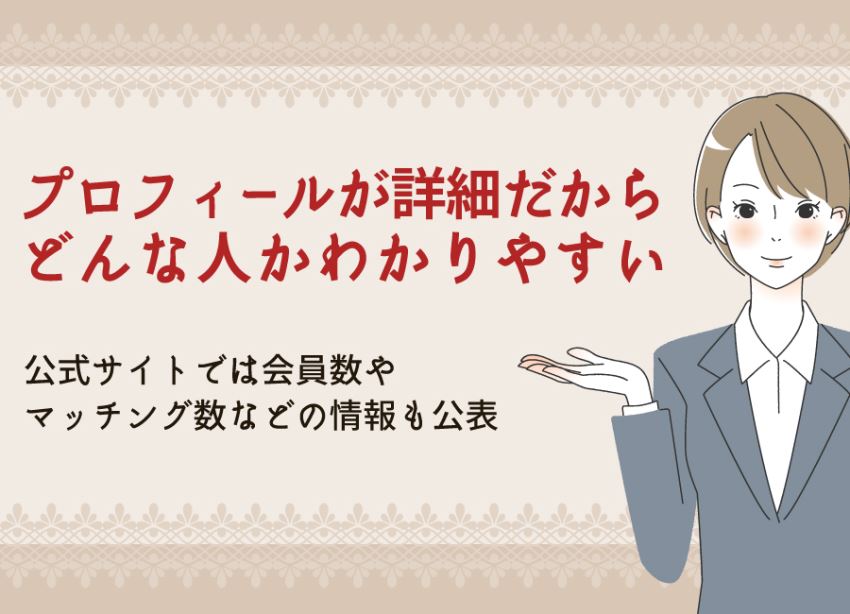 プロフィールが詳細だからどんな人かわかりやすい