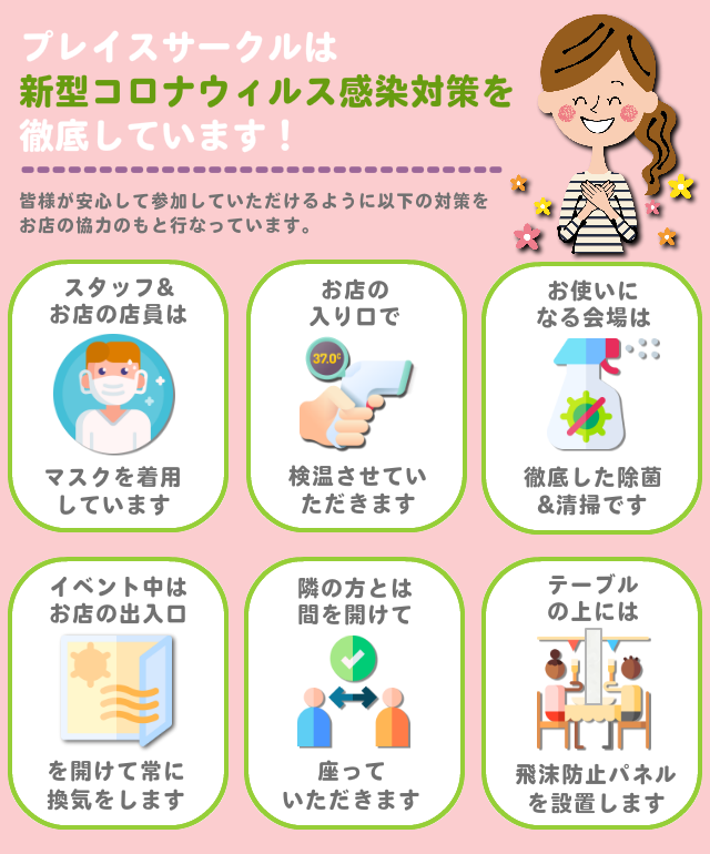 社会人サークル東京PLACEの新型コロナウイルス感染症予防対策