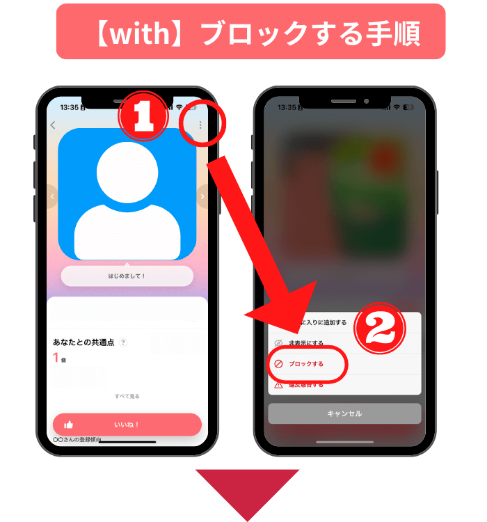 withでブロックする方法01