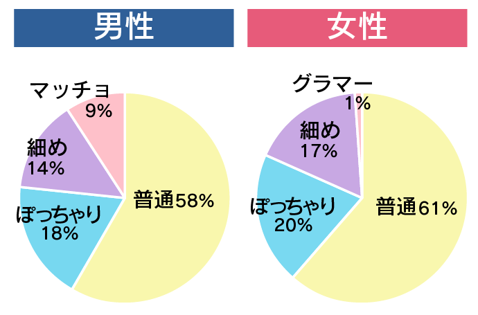 ゼクシィ縁結び会員のスタイル(体型)グラフ